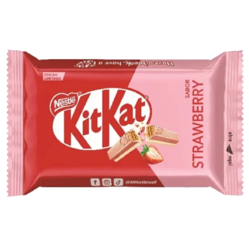 Chocolate KitKat Sabor Morango - Embalagem com 41,5G