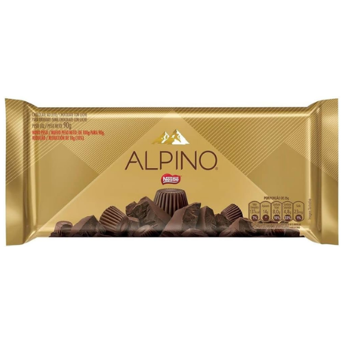 Chocolate Nestlé Alpino - Embalagem com 80G
