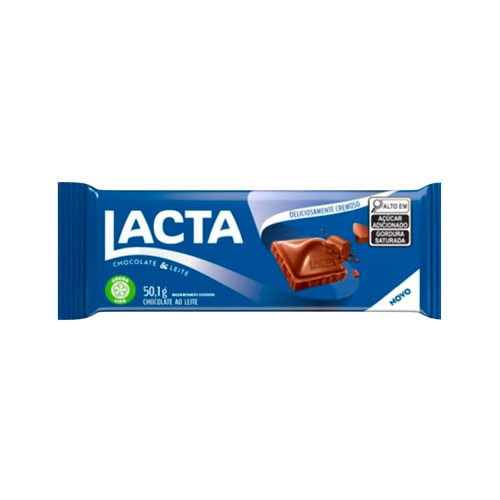Chocolate Lacta ao Leite - Embalagem com 50,1G