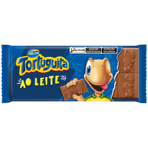 Chocolate Arcor Tortuguita Ao Leite - Embalagem com 80G