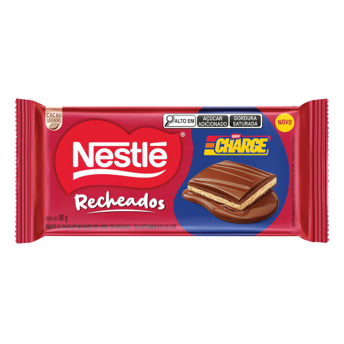 Chocolate Nestlé Recheado Charge - Embalagem com 90G