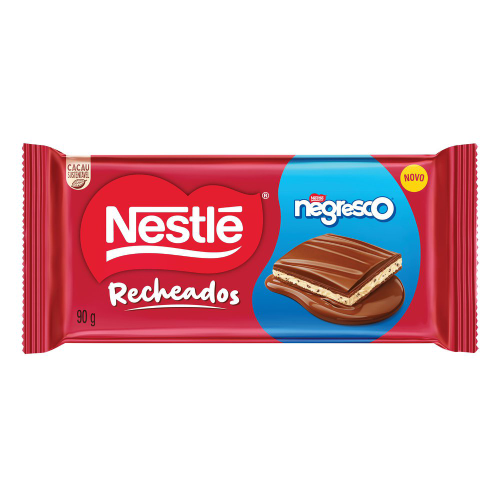 Chocolate Nestlé Recheado Negresco - Embalagem com 90G