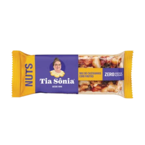 Barra Tia Sônia Nuts Zero Mix de Castanhas com Frutas - Embalagem com 25G