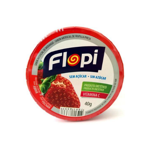 Bala Flopi Sortida Sem Açúcar - Embalagem com 40G
