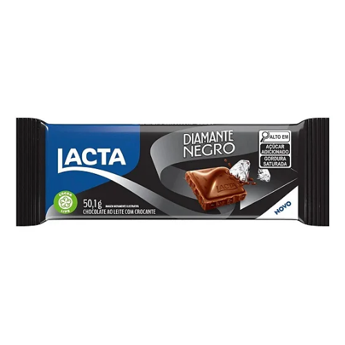 Chocolate Lacta Diamante Negro - Embalagem com 50,1G