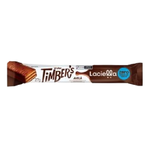 Wafer Timber’s Laciella Sabor Avelã - Embalagem com 27G