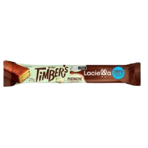 Wafer Timber’s Laciella Sabor Pistache - Embalagem com 27G