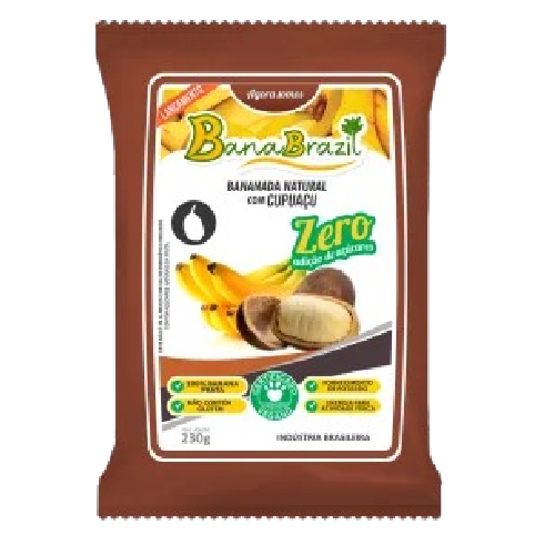 Doce BanaBrasil Bananada Natural com Cupuaçu Zero - Embalagem com 230G