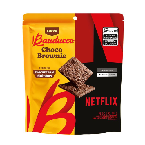 Biscoito Choco Brownie Bauducco - Embalagem com 80G