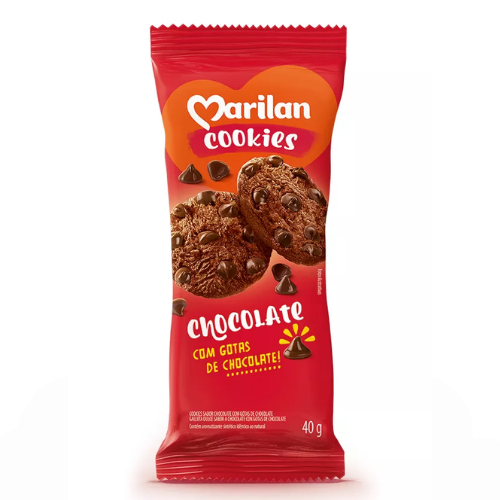 Cookie Marilan Chocolate com Gotas de Chocolate - Embalagem com 40G