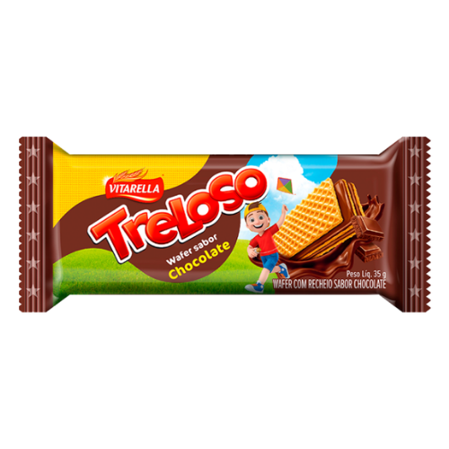 Biscoito Vitarella Treloso Sabor Chocolate - Embalagem com 35G