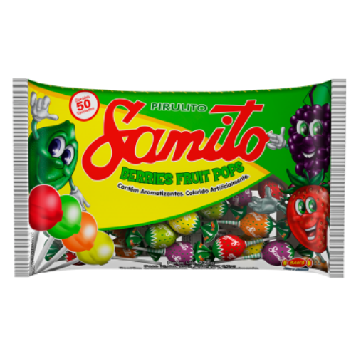 Pirulito Samito Sortidos - Embalagem com 275G