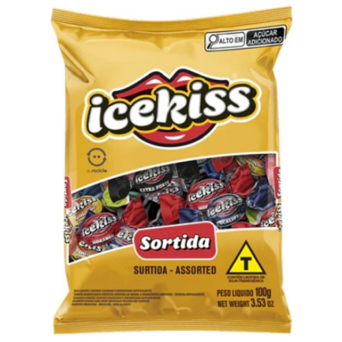 Bala Dura Cory Icekiss Sortida - Embalagem com 100G