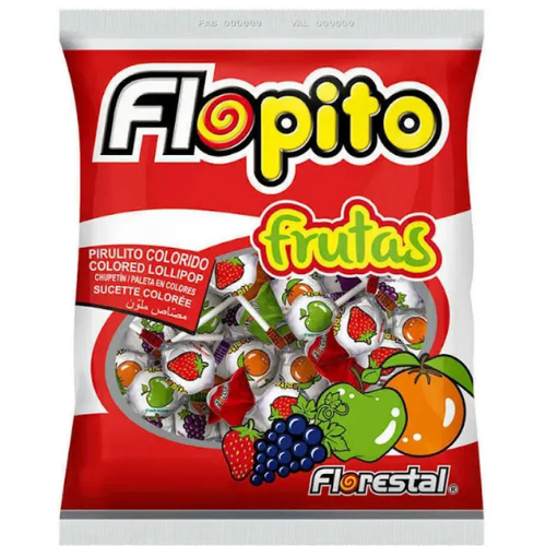 Pirulito Flopito Sortido Frutas - Pacote com 400G