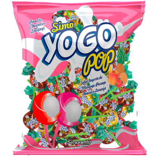 Pirulito Yogo Pop Sortido - Pacote com 900G