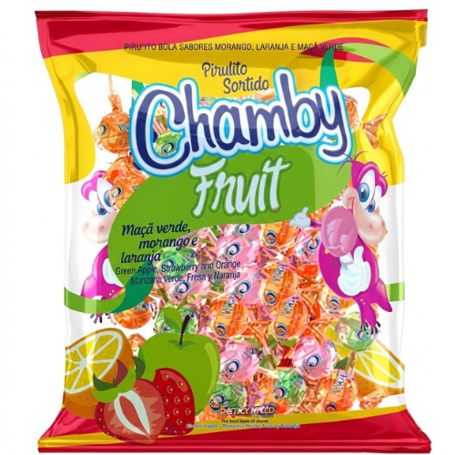Pirulito Simonetto Chamby Fruit Sortido - Pacote com 500G