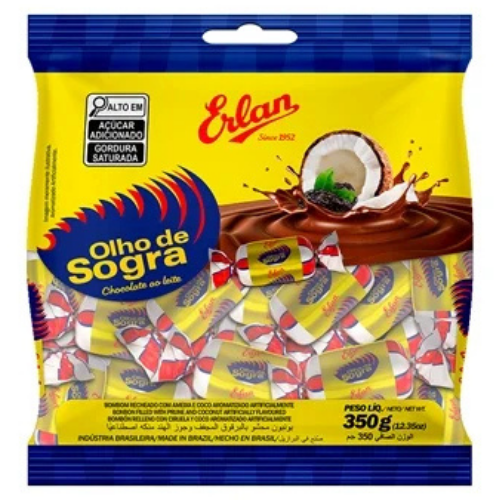 Bombom Erlan Olho de Sogra - Embalagem com 350G