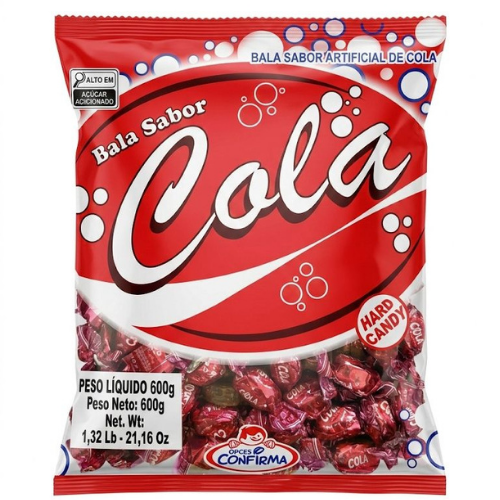 Bala Dura Confirma Sabor Cola - Embalagem com 600G