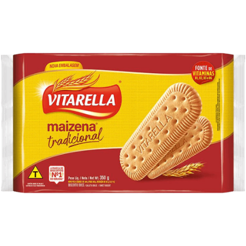 Biscoito Vitarella Maizena Tradicional - Embalagem com 350G