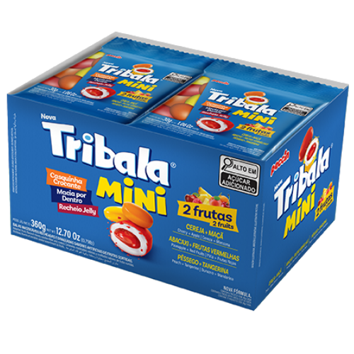Bala Tribala Mini 2 Frutas - Embalagem com 360G