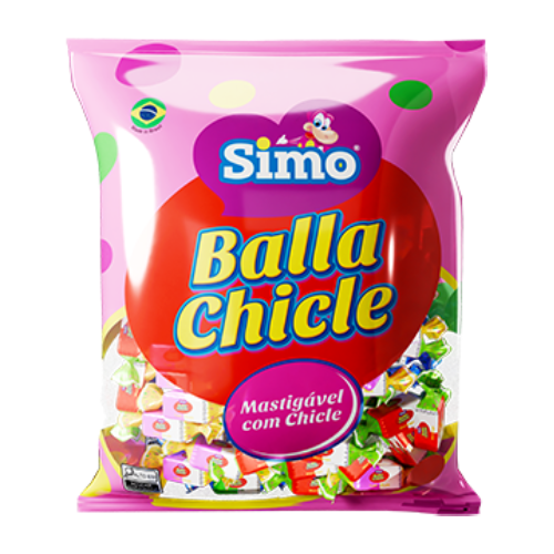 Bala Simo Chicle Sortida - Embalagem com 450G