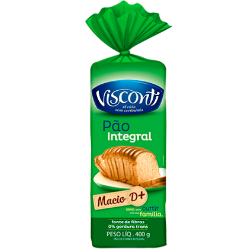 Pão de Forma 36% Integral Visconti - Pacote com 400G