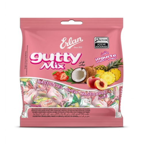 Bala Mastigável Erlan Gutty Mix - Embalagem com 400G