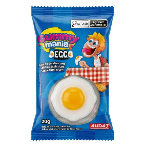 Gelatina Gummy Mania Egg - Embalagem com 20G