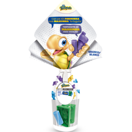 Ovo de Páscoa Tortuguita Branca com Massinha 100G