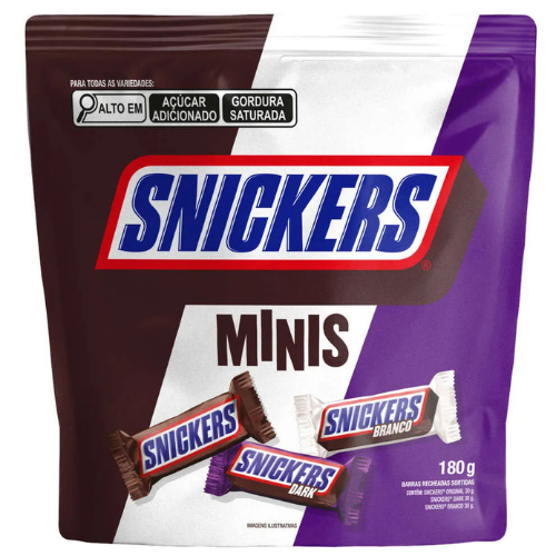 Chocolate Snickers Minis - Embalagem com 180G
