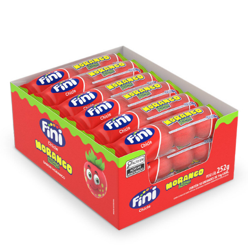 Chiclete Fini Sabor Morango - Embalagem com 252G