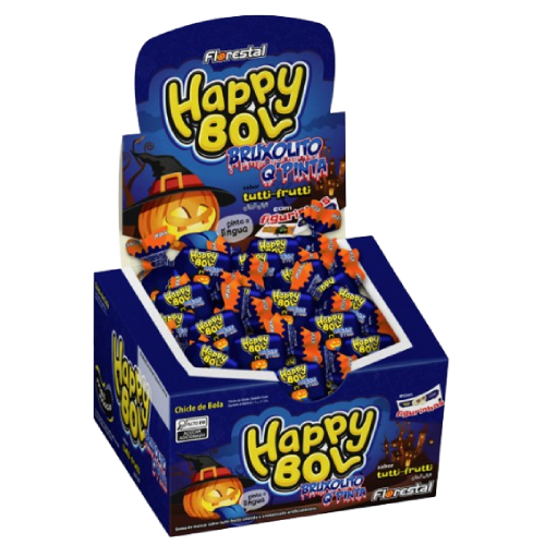 Chiclete Happy Bol Bruxolito Sabor Tutti Frutti - Embalagem com 140G