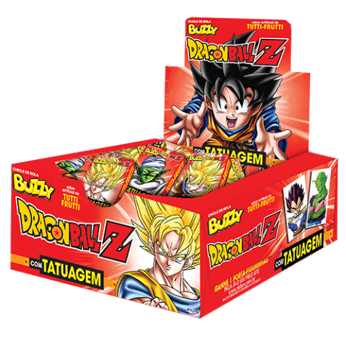 Chiclete Buzzy Dragonbal Z Sabor Tutti-Frutti - Embalagem com 360G