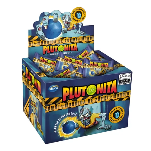 Chiclete Plutonita Mordida Zumbi - Embalagem com 180G