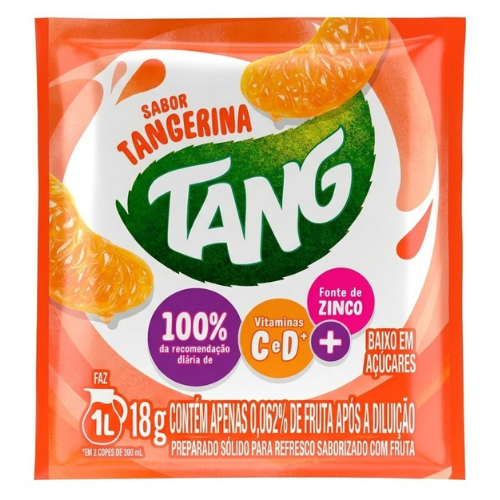 Refresco em Pó Tang Sabor Tangerina - Embalagem com 18G