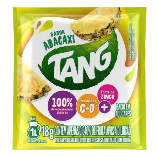 Refresco em Pó Tang Sabor Abacaxi - Embalagem com 18G