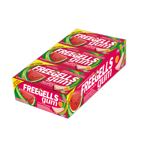 Chiclete Freegells Gum Sabor Melancia - Embalagem com 120G