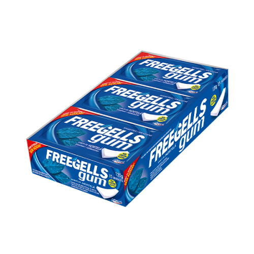 Chiclete Freegells Gum Sabor Hortelã - Embalagem com 120G
