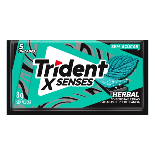 Chiclete Trident Herbal - Embalagem com 8G