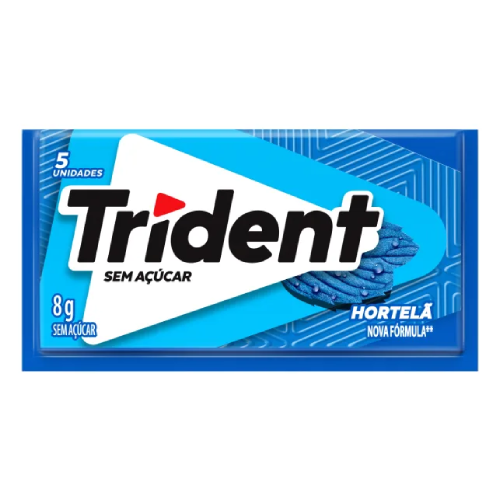 Chiclete Trident Sabor Hortelã - Embalagem com 8G