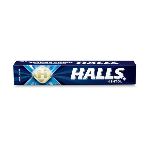 Bala Halls Sabor Mentol - Embalagem com 28G