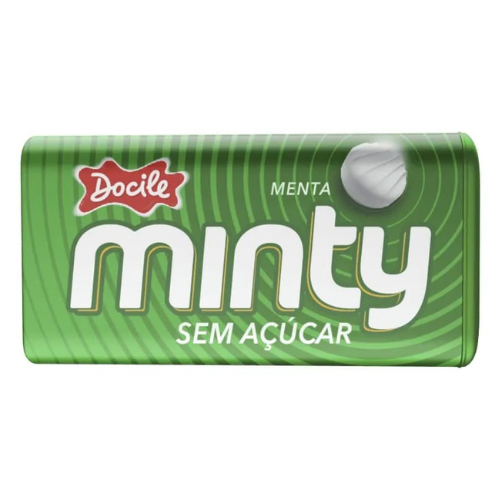 Pastilha Minty Docile Sabor Menta - Embalagem com 21G