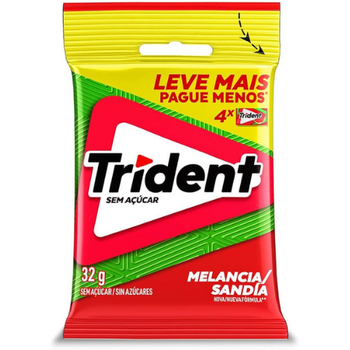 Chiclete Trident Sabor Melancia - Embalagem com 32G