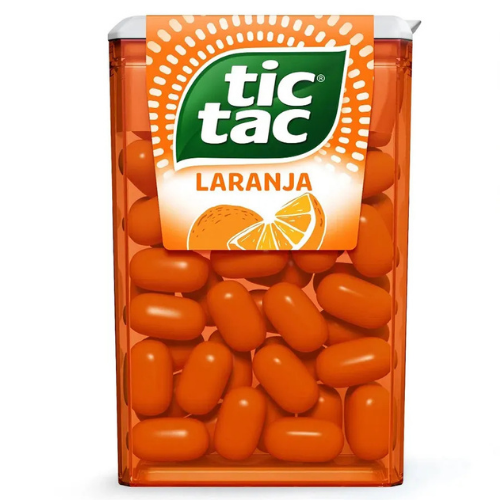 Pastilha Tic Tac Sabor Laranja - Embalagem com 14,5G