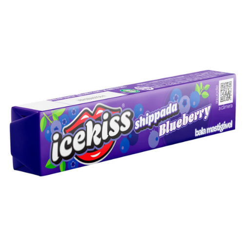 Drops Mastigável Icekiss Sabor Blueberry - Embalagem com 35G