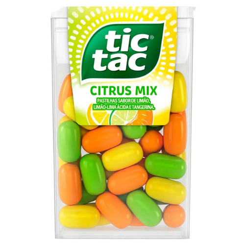 Pastilha Tic Tac Sabor Citrus Mix - Embalagem com 14,5G