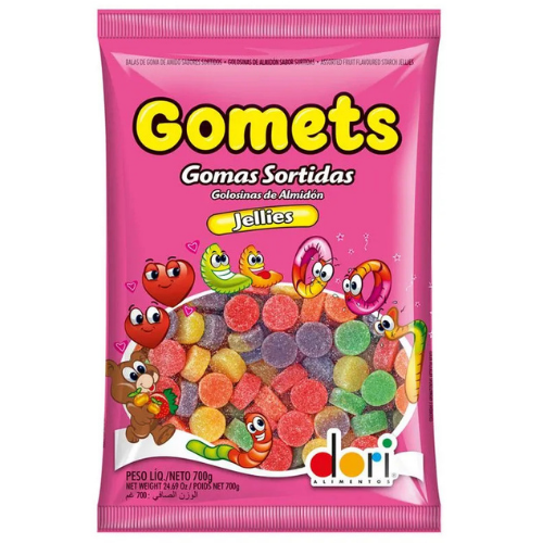 Bala de Goma Americana Gomets Sortida - Embalagem com 700G