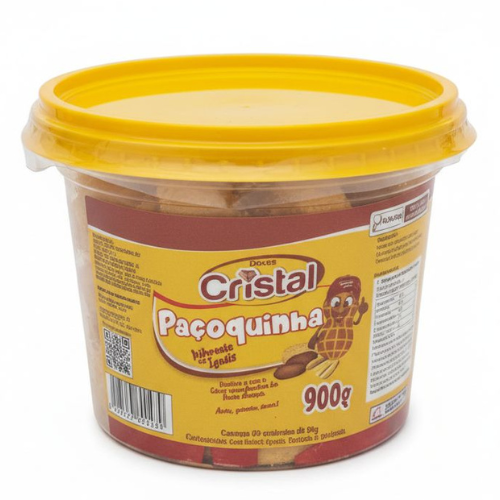 Paçoca Cristal Paçoquinha - Embalagem com 900G