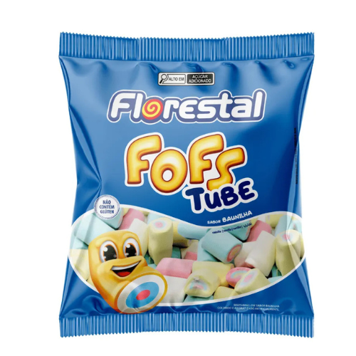 Marshmallow Florestal Tube Colorido - Embalagem com 220G