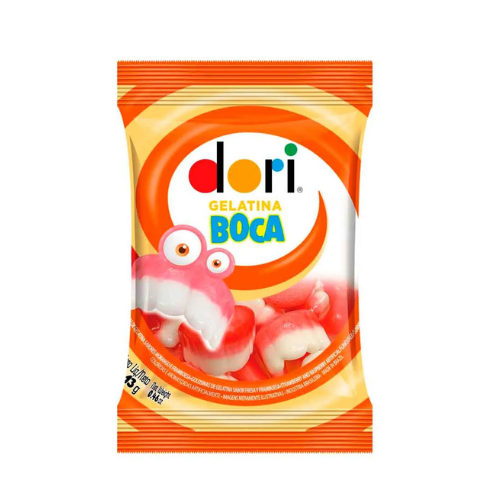 Bala Gelatina Dori Boca - Embalagem com 13G